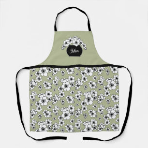 Tablier Fête des mères Anémone florale Apron