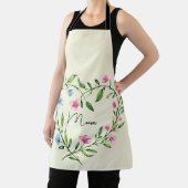 Tablier Fête des mères couronne florale botanique naturell (Insitu)
