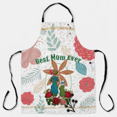 Tablier Fête des Mères Meilleure maman jamais Floral Rusti (Recto)