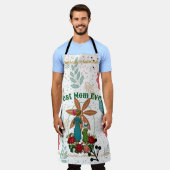 Tablier Fête des Mères Meilleure maman jamais Floral Rusti (Porté)