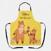Tablier Fête des mères mignonnes renards. (Recto)