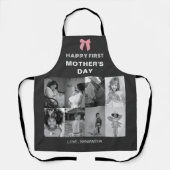 Tablier Fête des Mères Noires et blanches Collage photo (Recto)