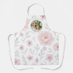 Tablier Fête des Mères sur mesure avec Fleurs Past