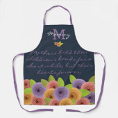 Tablier Fête des mères Unique Élégant Script Floral modern (Recto)