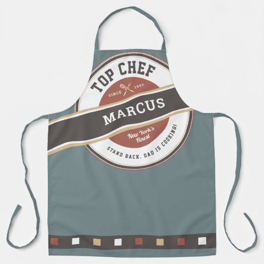 Tablier Fête des pères Grillmaster Top Chef Funny Apron (Recto)