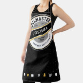 Tablier Fête des pères Papa Grill Master Apron sur Noir (Insitu)