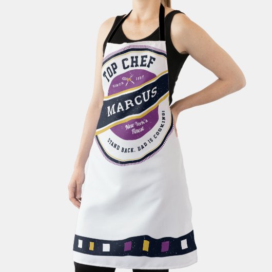 Tablier Fête des pères Top Chef Grillmaster Funny Apron (Insitu)