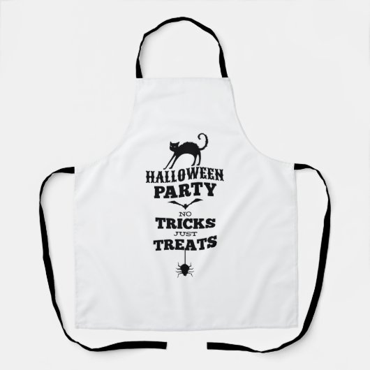 Tablier Fête d'Halloween pas de friandises juste des trucs (Recto)