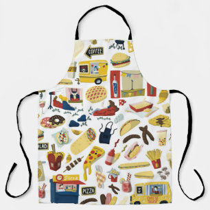 Tablier Fête du Camion alimentaire : Motif de dessin