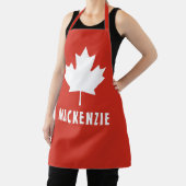 Tablier Fête du Canada Rouge Blanc Canadien Drapeau Maple  (Insitu)