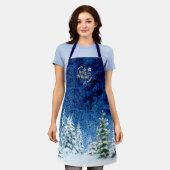 Tablier Fêtes Arbres d'hiver Noël (Porté)