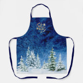 Tablier Fêtes Arbres d'hiver Noël (Recto)