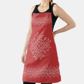 Tablier Fêtes de Noël saison snowflop art (Insitu)