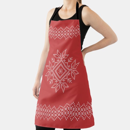 Tablier Fêtes de Noël saison snowflop art (Insitu)