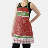 Tablier Fêtes De Noël Sur Mesure Holly Et Berry Motif (Insitu)