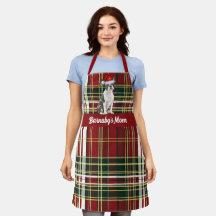 Fêtes Red Plaid Boston Terrier Dog Noël