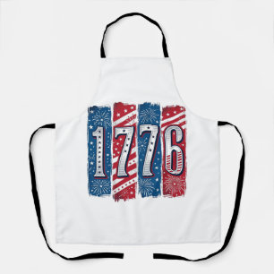Tablier Feu d'artifice patriotique vintage vector design 1