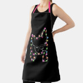 Tablier Feu de Noël de Chien de taureaux français (Insitu)