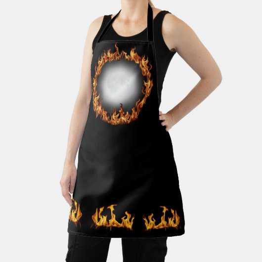 Tablier Feu et Pleine lune (Insitu)