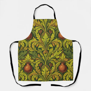 Tablier Feuillage doré Grenade Orné William Morris
