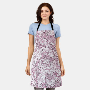 Tablier Feuillage orné rose rose
