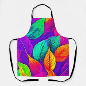 Tablier Feuillage vibrant : néon de dessin (Recto)