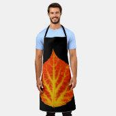 Tablier Feuille d'Aspen rouge et jaune #10 (Porté)