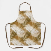 Tablier Feuille de palme, Brown foncé, tan et beige (Recto)