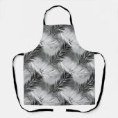 Tablier Feuille de palme Impression, gris / gris, noir et  (Recto)