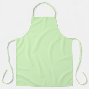 Tablier Feuille de thé verte pastel couleur unie