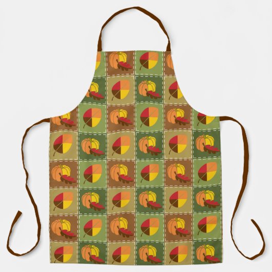 Tablier Feuille d'impression recouverte d'automne (Recto)
