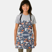 Tablier Feuille gris orange Motif minimal (Insitu)