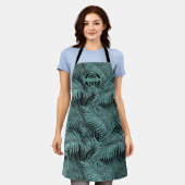 Tablier Feuille Motif Sparkling Palm ID Turquoise831 (Porté)
