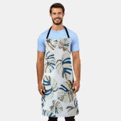 Tablier Feuille tropicale colorée, motif moderne. (Porté)