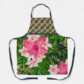 Tablier Feuille tropicale mixte imprimé floral (Recto)