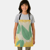 Tablier Feuilles Abstraites Verdure Illustration Jaune (Insitu)