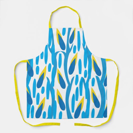 Tablier Feuilles Abstraits élégant moderne (Recto)