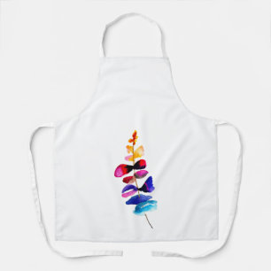 Tablier Feuilles aquarelles colorées mignonnes