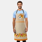 Tablier Feuilles automnales monogrammes (Porté)