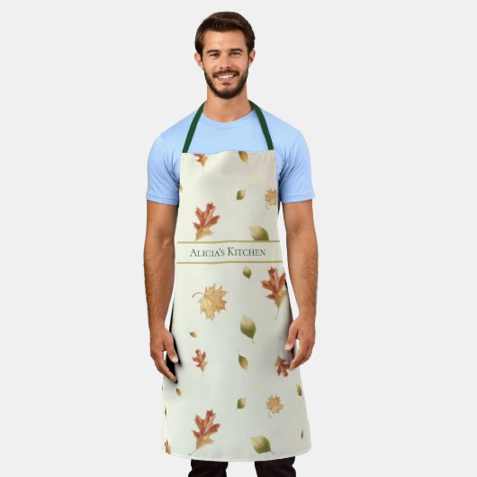 Tablier Feuilles automne élégantes (Porté)