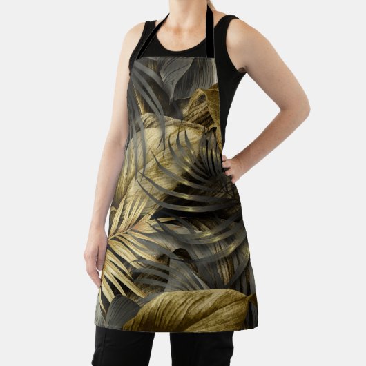 Tablier Feuilles Black Gold Tropical Palm (Insitu)