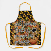 Tablier Feuilles Citrouilles d'automne modernes (Recto)