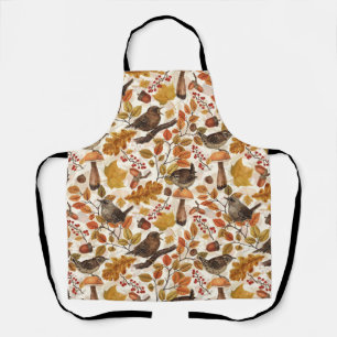 Tablier Feuilles d'automne, baies, champignons et fleurs
