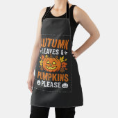 Tablier Feuilles d'automne Citrouille Halloween Design (Insitu)