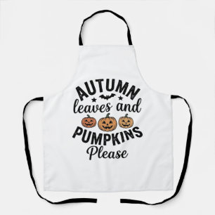 Tablier Feuilles d'automne Citrouilles S'il vous plaît Vin