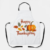 Tablier Feuilles D'Automne Et Bon thanksgiving Citrouille (Recto)