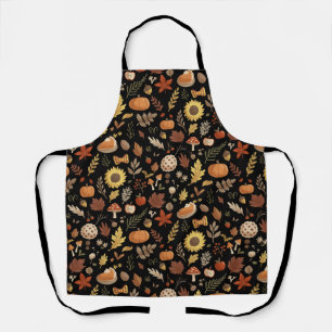 Tablier Feuilles d'automne et Citrouilles en Thanksgiving 