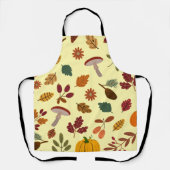 Tablier Feuilles d'automne et Motif de récolte Apron (Recto)