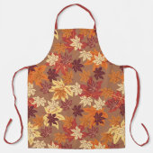 Tablier Feuilles d'automne florales sans joint Motif Apron (Recto)