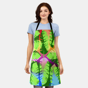 TABLIER FEUILLES DE BANANIER ABSTRAITES BOTANIQUES
